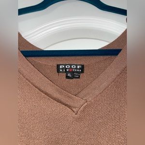 Poof Brown Soft Sweater Size XL Puffy Sleeves